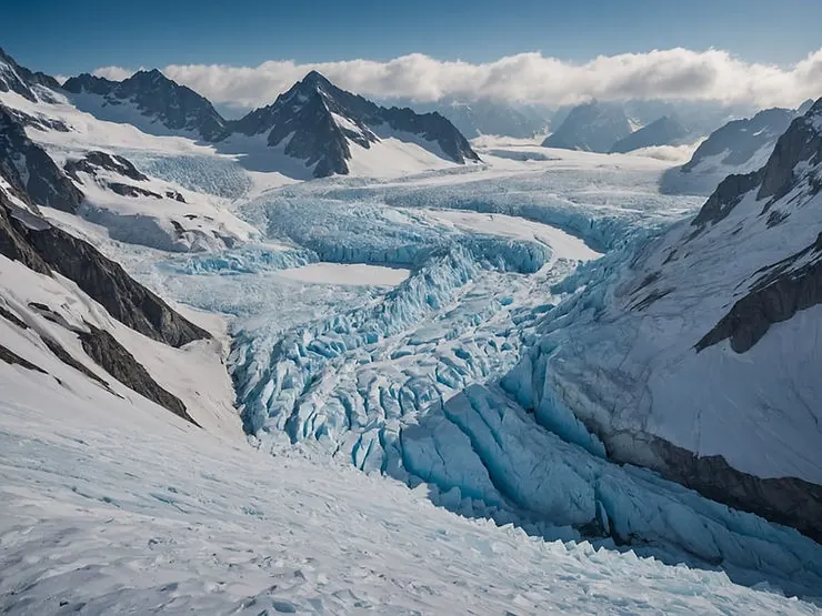 Glacier alpin en péril face au réchauffement climatique