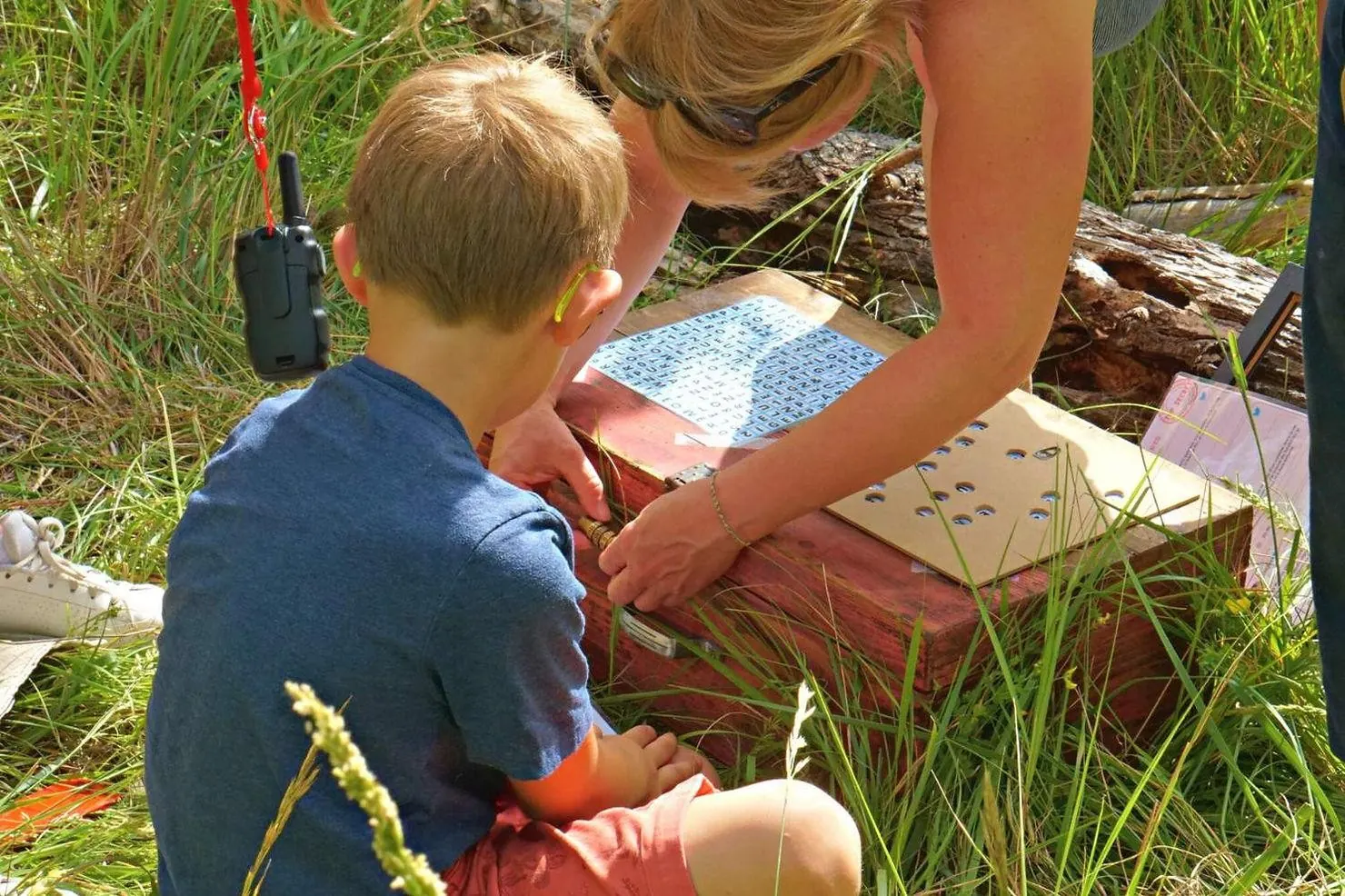 Enfants découvrant la nature